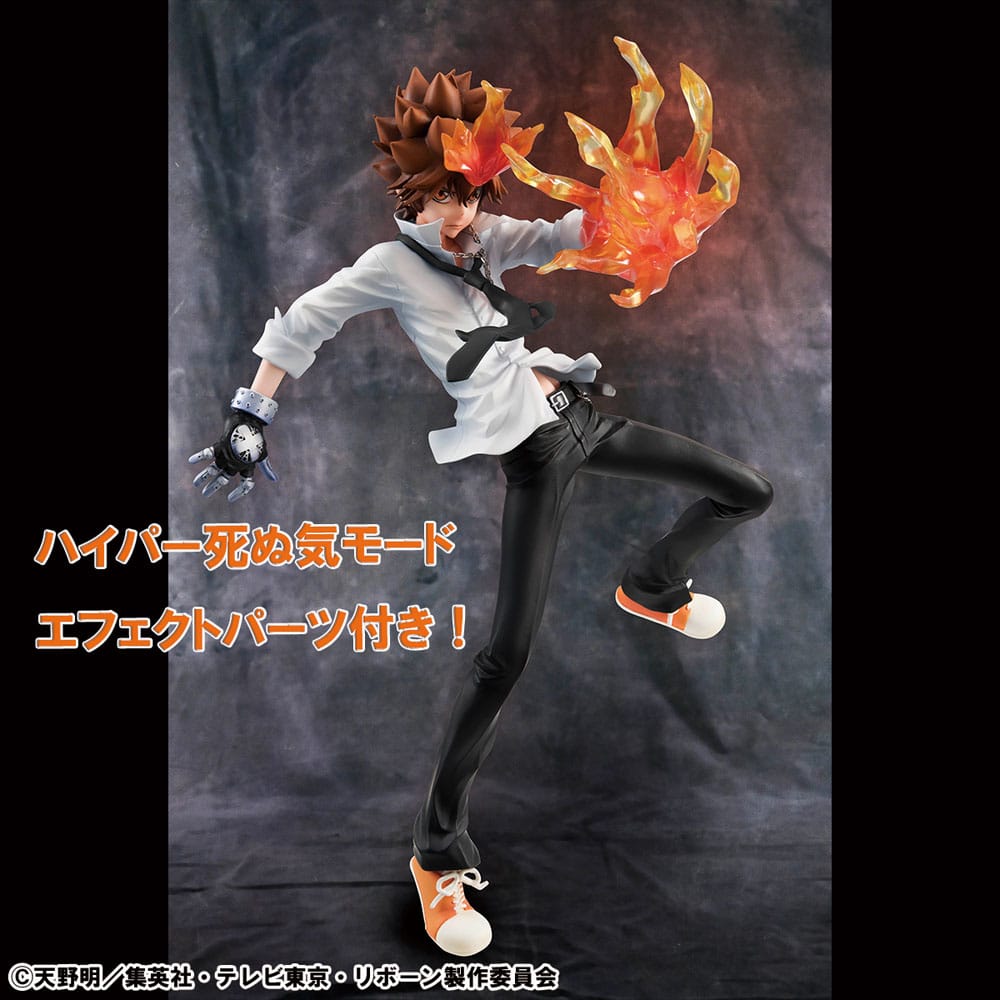 Katekyo Hitman Reborn! GEM Series PVC Statue Tsunayoshi Sawada & Kyoya Hibari & Reborn Set 21 cm
